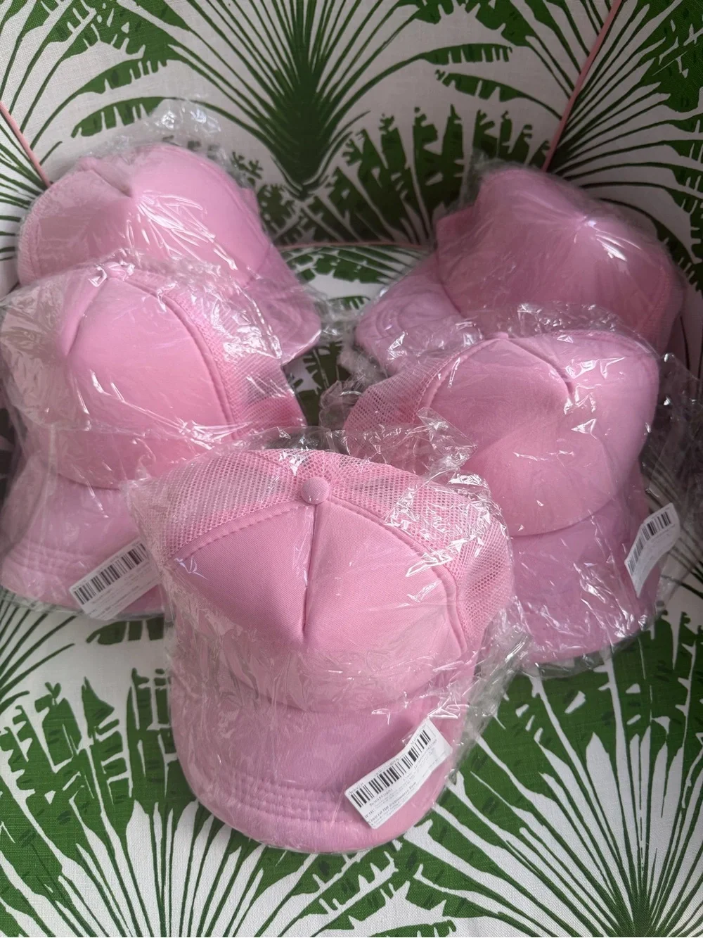 Pink  trucker hat new in bags set of 5